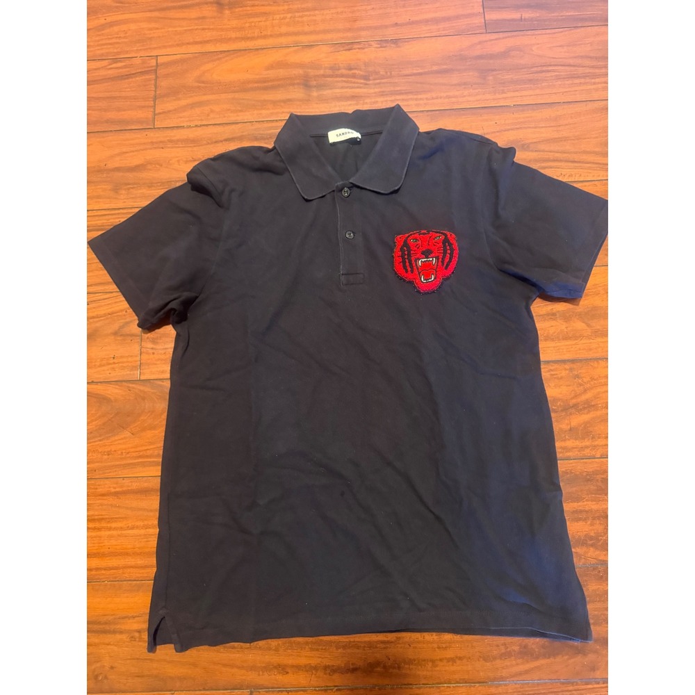 Sandro Paris Mens Tiger Patch Pique Polo  SHPTP00358-44